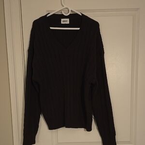 Krost Men's Black V-Neck Sweater